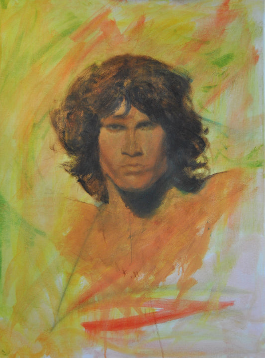 'JIM MORRISON' OIL ON CANVAS - 18X24IN